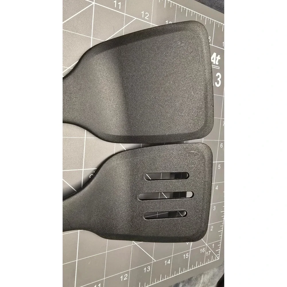 Oster Spatula Set 2pc Stainless Steel Handle Nylon Slotted Solid Turners Black